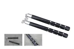 BLADESUSA 12" Black Wood Nunchaku with Chrome Studs - SE-1001-ST - Image 3