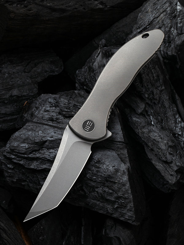 WE Knife Co. Mini Synergy Tanto Knife Gray Titanium (3" Stonewash) - 2012A