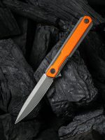 WE Knife Co. Peer Flipper Knife Gray Ti w/ Orange - 2015A