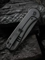 WE Knife Company Elementum Black Titanium Handle Black Stonewashed CPM 20CV Blade WE18062X-3 - Image 4
