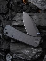 We Knife Company Ben Petersen Banter Folding Knife 2.9" S35VN Black Stonewashed Spear Point Blade, Black G10 Handles - 2004B - Image 14