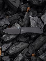 We Knife Company Ben Petersen Banter Folding Knife 2.9" S35VN Black Stonewashed Spear Point Blade, Black G10 Handles - 2004B - Image 12