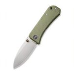 We Knife Company Ben Petersen Banter Folding Knife 2.9" S35VN Stonewashed Spear Point Blade, OD Green G10 Handles - 2004D - Image 4