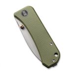 We Knife Company Ben Petersen Banter Folding Knife 2.9" S35VN Stonewashed Spear Point Blade, OD Green G10 Handles - 2004D - Image 5