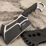 M48 Conflict With Vortec Sheath - 2cr13 Cast Stainless Steel Blade, Injection Moulded Nylon Handle, Open Ring Pommel - Length 11 1/4”
