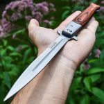 Tac-Force Wood ' Speedster ' Huge Classic Big Boy Stiletto Pocket Knife 12.5″ - TF-540RD - Image 2