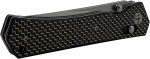 S-TEC Axel Lock EDC Folding Pocket Knife with Carbon Fiber Gold Weave Inlay Handle & D2 Steel Blade - Series 2 (TS024) - Image 5