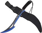 Snake Eye Tactical Fantasy Sword w/Nylon Sheath Machete Outdoors Camping - WG871BKBL