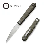 CIVIVI Clavi Front Flipper Knife Micarta Handle (3.06" Nitro-V Blade) - C21019-3