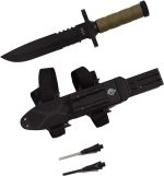STEC 12.75" TACTICAL SURVIVAL Hunting FIXED BLADE For Practical Use Durable Knife Army Bowie w W/Fire Starter, Sharperning Tool, Comapass, Whistle - Image 9