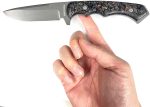 Defcon D2 Tool Steel Hunting Fixed Blade Knife I 4" Blade I w/ Kydex Sheath I Forged Carbon Fibre Resin Handle W/ Copper Flakes - TD007BK-1 - Image 4