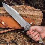 UNITED CUTLERY Rambo Last Blood Knife And Sheath - Authorized By Stallone, 7cr17 Stainless Steel Blade, Micarta Handle - Official Item! - UC3461 - Image 6