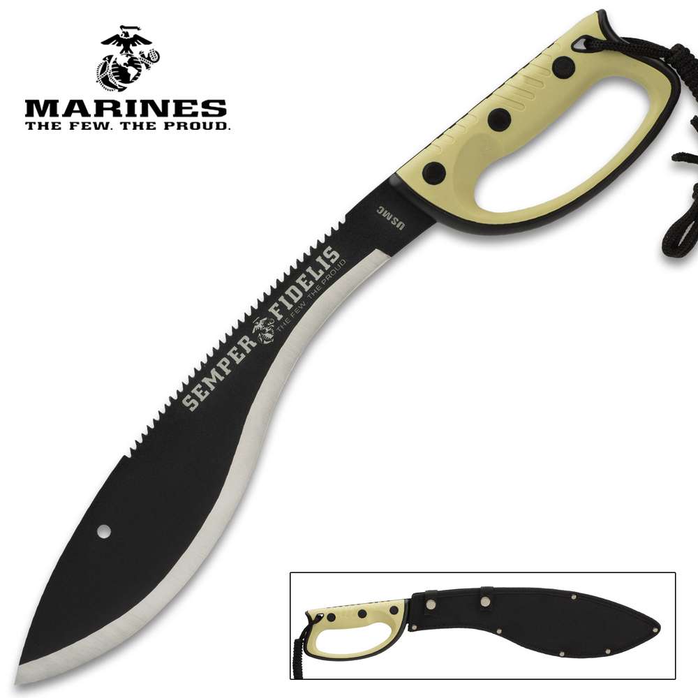 USMC Semper Fidelis Sawback Kukri - UC3469