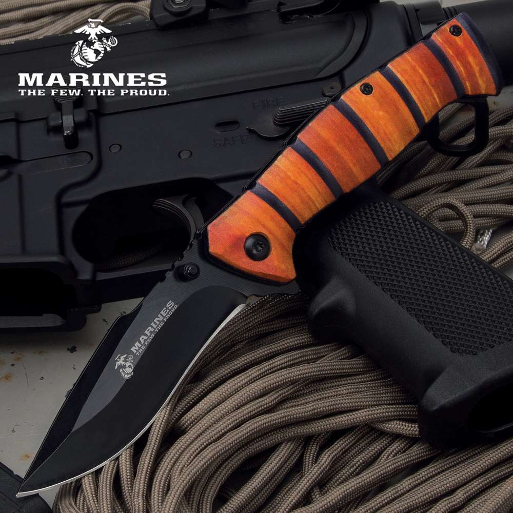 A19-UC3366 USMC Classic Marine Pocket Knife - UC3366 - Image 1