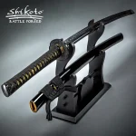 SHIKOTO TOUCHSTONE HANDMADE KATANA / SAMURAI SWORD - HAND FORGED, CLAY TEMPERED T10 HIGH CARBON STEEL - GENUINE RAY SKIN; IRON TSUBA - FUNCTIONAL, FULL TANG - CERTIFICATE OF AUTHENTICITY - UC3193 - Image 2