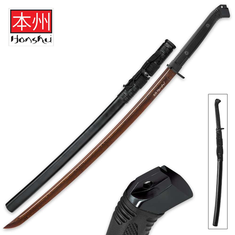 A47-UC3176D (1) Honshu Boshin Hellfire Damascus Handmade Katana / Samurai Sword - UC3176D - Image 1