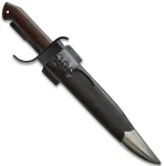 HONSHU HISTORIC FORGE PIONEER BOWIE KNIFE - 1075 CARBON STEEL BLADE, BLUED FINISH, HEARTWOOD HANDLE - LENGTH 17 3/4" - UC3545 - Image 2