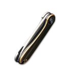 CIVIVI Mini Elementum Flipper Knife Black Hand Rubbed Brass Presentation Handle (1.83" Gray Hand Rubbed 14C28N) C18062Q-1 - Image 4