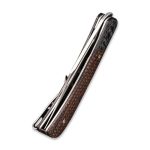 Civivi Appalachian Drifter II Front Flipper Knife - Dark Brown Matrix Micarta Handle with Twill Carbon Fiber Bolster (2.96" Satin Finished CPM S35VN) C 19010C-1 - Image 4