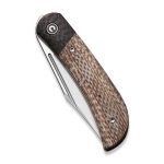 Civivi Appalachian Drifter II Front Flipper Knife Snakeskin Micarta Handle with Twill Carbon Fibre Bolster (2.96" Satin Finished CPM S35VN) C19010C-2 - Image 4