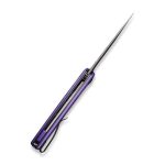 Civivi Mini Asticus Flipper Knife Purple G10 Handle (3.25" Black Stonewashed 10Cr15CoMoV) C19026B-4 - Image 2