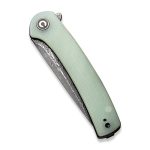 Civivi Mini Asticus Flipper Knife Natural G10 Handle (3.25" Black Hand Rubbed Damascus) C19026B-DS1 - Image 6