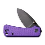 Civivi Baby Banter Thumb Stud Knife Purple G10 Handle (2.34" Black Stonewashed Nitro-V) C19068S-4 - Image 6