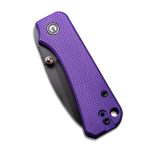 Civivi Baby Banter Thumb Stud Knife Purple G10 Handle (2.34" Black Stonewashed Nitro-V) C19068S-4 - Image 7