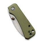 CIVIVI Baby Banter Thumb Stud Knife - Green G10 Handle (2.34" Gray Stonewashed Nitro-V) C 19068S-5 - Image 4