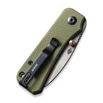 CIVIVI Baby Banter Thumb Stud Knife - Green G10 Handle (2.34" Gray Stonewashed Nitro-V) C 19068S-5 - Image 3