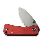 CIVIVI Baby Banter Thumb Stud Knife - Burgundy G10 Handle (2.34" Gray Stonewashed Nitro-V) C 19068S-6 - Image 12