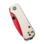 CIVIVI Baby Banter Thumb Stud Knife Ivory G10 Handle (2.34" Red Painted Nitro-V) C19068S-7 - Image 6
