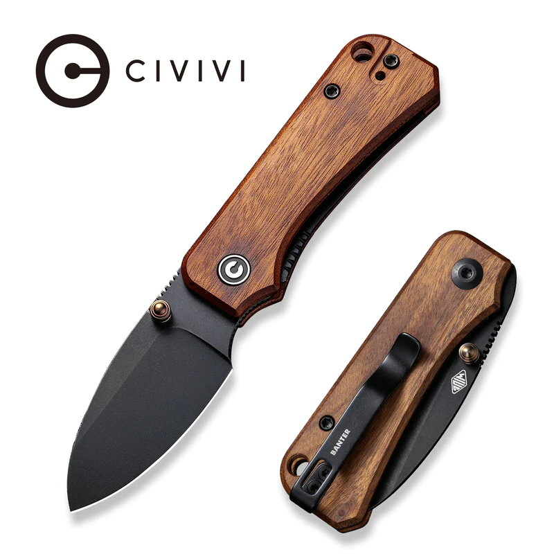 C19068SB-2_BabyBanter_9_800x CIVIVI Baby Banter Thumb Stud Knife Wood Handle (2.34" Nitro-V Blade) - C19068SB-2 - Image 1