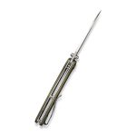 Civivi Hadros Thumb Stud Knife - Olive Micarta Handle (3.35" Satin Finished 10Cr15CoMoV) C 20004-3 - Image 2