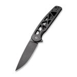 Civivi Perf Flipper Knife - Black Skeletonized Steel Handle (3.12'' Black Stonewashed Nitro-V) C20006-B - Image 2