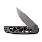 Civivi Perf Flipper Knife - Black Skeletonized Steel Handle (3.12'' Black Stonewashed Nitro-V) C20006-B - Image 4