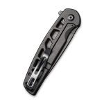Civivi Perf Flipper Knife - Black Skeletonized Steel Handle (3.12'' Black Stonewashed Nitro-V) C20006-B - Image 3