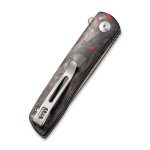Civivi Bo Flipper Knife - Carbon Fiber Red Handle (2.92'' Gray Stonewashed Nitro-V) C20009B-B - Image 5