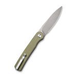 Civivi Stylum Front Flipper / Slip Joint Knife - Olive Micarta Handle (2.96'' Gray Stonewashed 10Cr15CoMoV) - UK FRIENDLY CARRY KNIFE - C20010B-B - Image 4