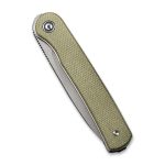 Civivi Stylum Front Flipper / Slip Joint Knife - Olive Micarta Handle (2.96'' Gray Stonewashed 10Cr15CoMoV) - UK FRIENDLY CARRY KNIFE - C20010B-B - Image 7