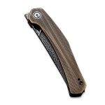 CIVIVI Lazar Front Flipper Knife C20013-DS2 - Black Hand Rubbed Brass Handle (3.31" Black Hand Rubbed Damascus) C 20013-DS2 - Image 4