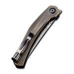 CIVIVI Lazar Front Flipper Knife C20013-DS2 - Black Hand Rubbed Brass Handle (3.31" Black Hand Rubbed Damascus) C 20013-DS2 - Image 3
