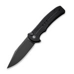 CIVIVI Cogent Pocket Knife with Button Lock and Flipper Opener Black G10 handle (3.47" Black Stonewashed 14C28N) C 20038D-1 - Image 2