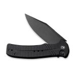 CIVIVI Cogent Pocket Knife with Button Lock and Flipper Opener Black G10 handle (3.47" Black Stonewashed 14C28N) C 20038D-1 - Image 5