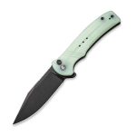 CIVIVI Cogent Pocket Knife with Button Lock and Flipper Opener Natural G10 Handle (3.47" Black Stonewashed 14C28N) C 20038D-3 - Image 2
