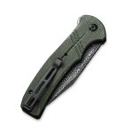 CIVIVI Cogent Pocket Knife with Button Lock and Flipper Opener C20038D-DS1 - Green Micarta Handle (3.47" Black Hand Rubbed Damascus) C 20038D-DS1 - Image 6