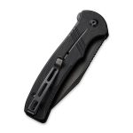 CIVIVI Cogent Pocket Knife with Button Lock and Flipper Opener - Black G10 handle (3.47" Black Stonewashed 14C28N With Half Serrated) C 20038E-1 - Image 7