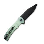 CIVIVI Cogent Pocket Knife with Button Lock and Flipper Opener - Natural G10 Handle (3.47" Black Stonewashed 14C28N With Half Serrated) C 20038E-3 - Image 7