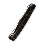 CIVIVI Sinisys Flipper Knife Brown Burlap Micarta Presentation With Plain Steel Lock Side Handle (3.7" Silver Bead Blasted 14C28N) C20039-2 - Image 7
