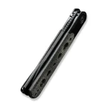 CIVIVI Banneret Flipper Knife Black Steel Handle With Drak Green Canvas Micarta Inlay (3.48" Black Stonewashed Nitro-V) C20040D- - Image 9